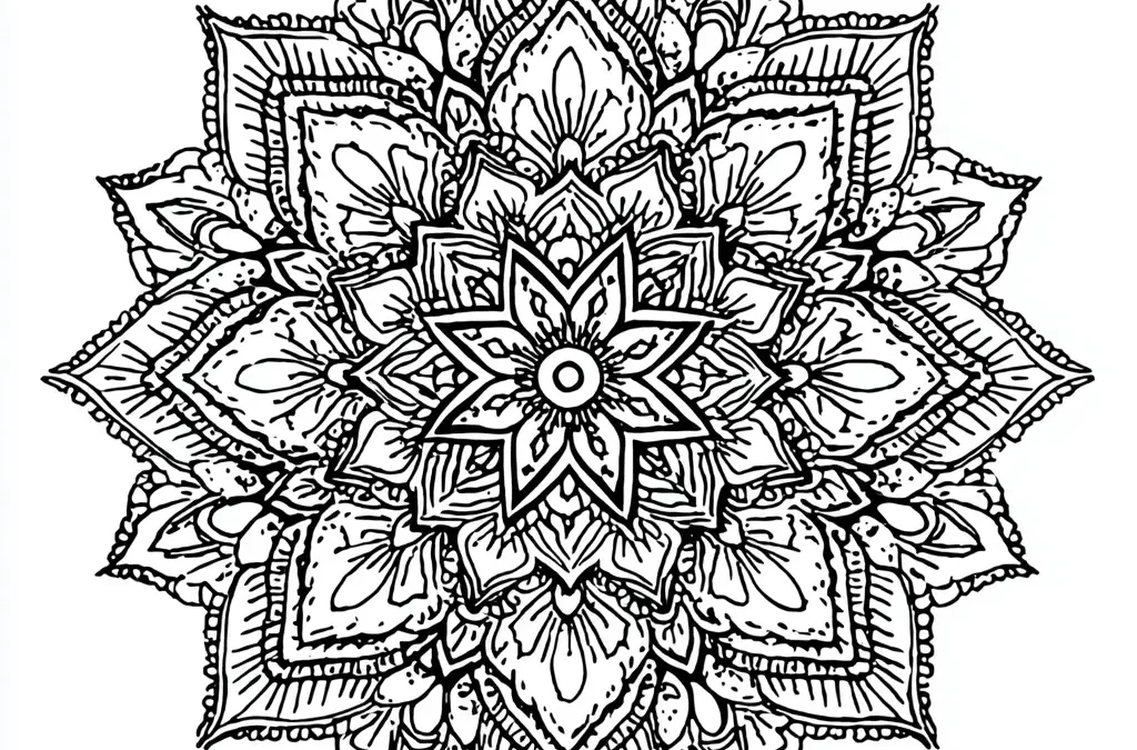 Create Beautiful Mandala Coloring Book Pages at Home
