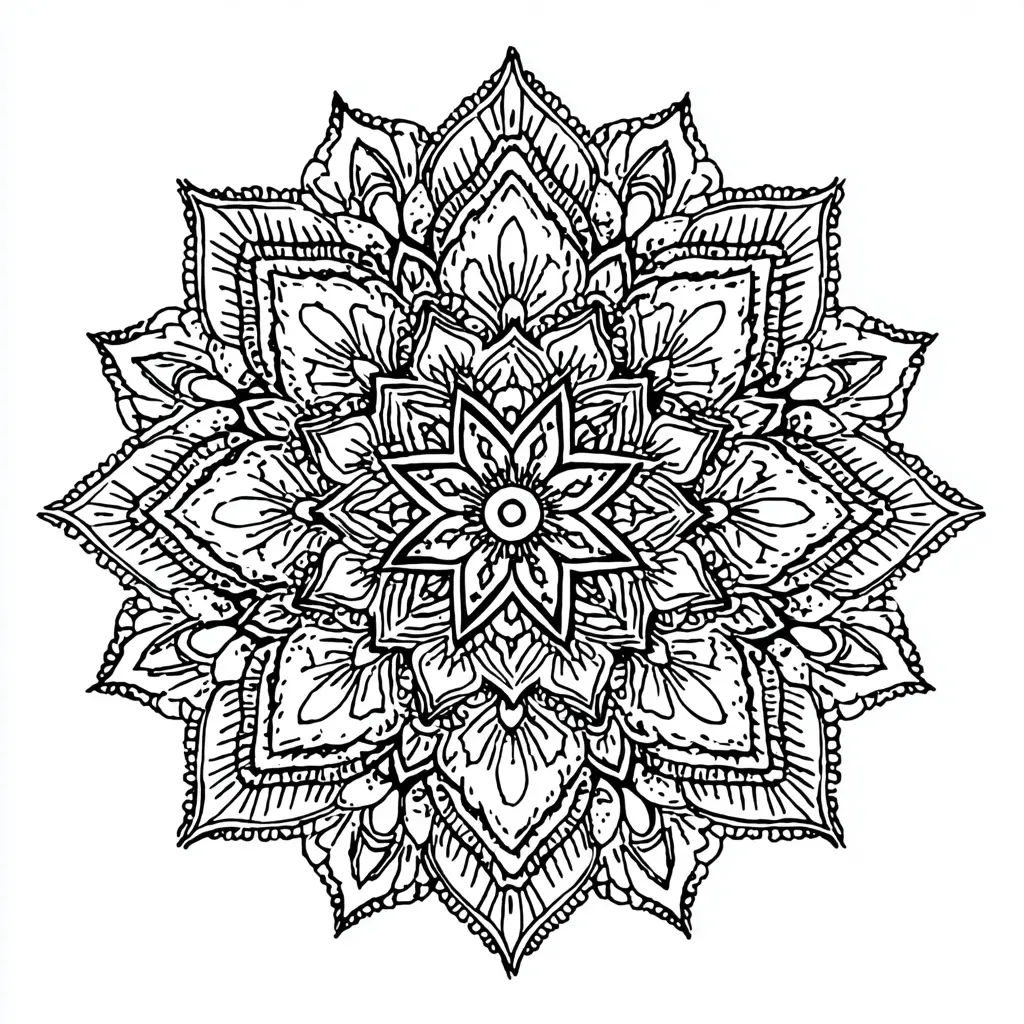 Mandala Coloring Book Page