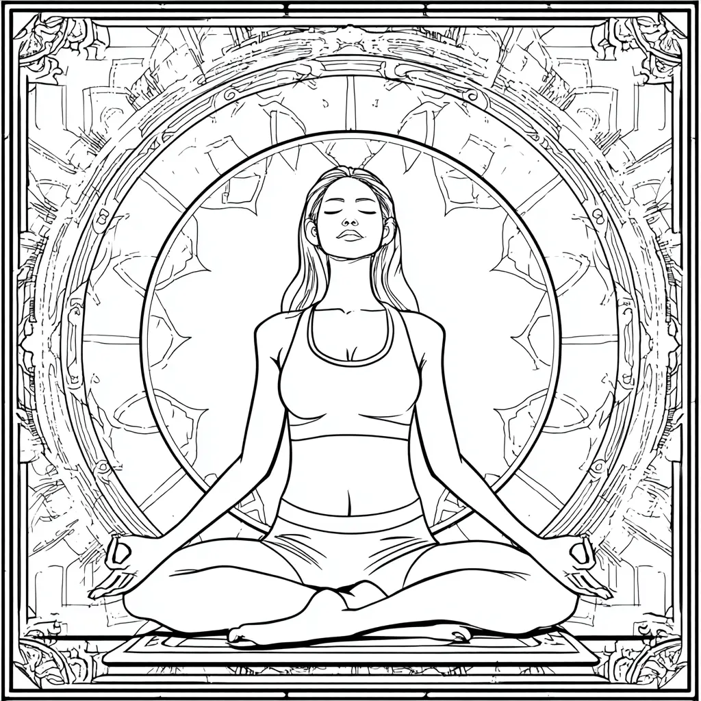Yoga and meditation-themed coloring books